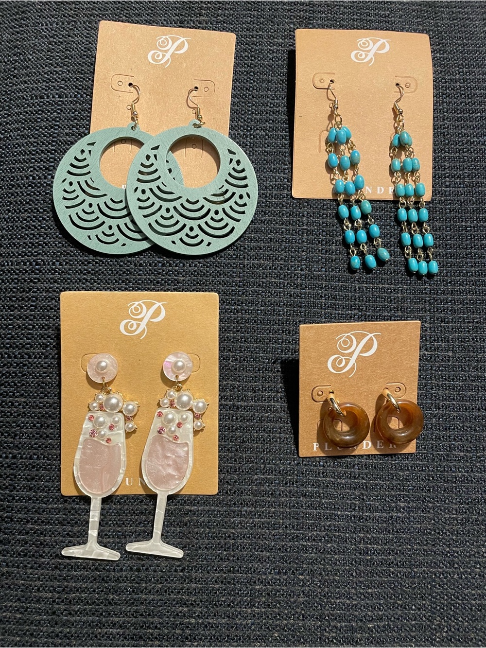 Plunder Earrings (4 pairs)
